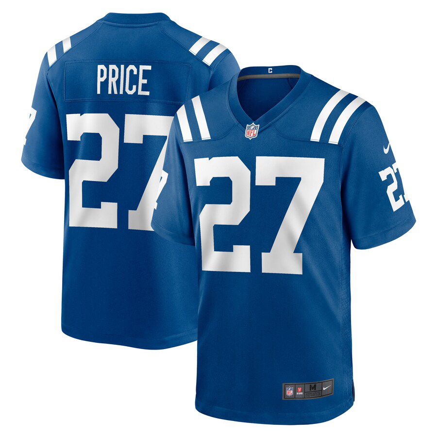 Men Indianapolis Colts 27 D Vonte Price Nike Royal Game Player NFL Jersey